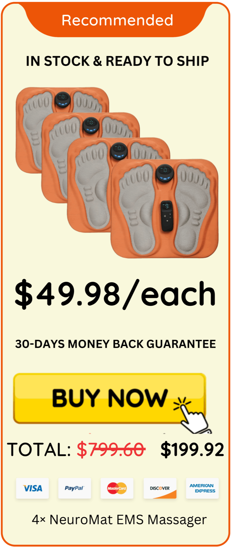 NeuroMat EMS Massager Package price