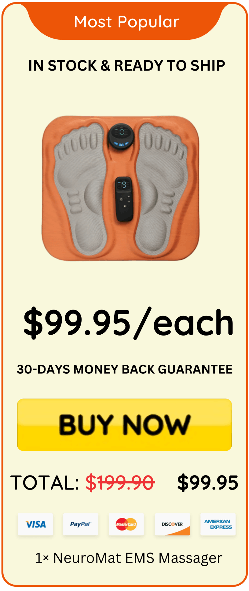 NeuroMat EMS Massager Price